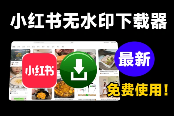 免费无限制使用最新小红书一键无水印下载器