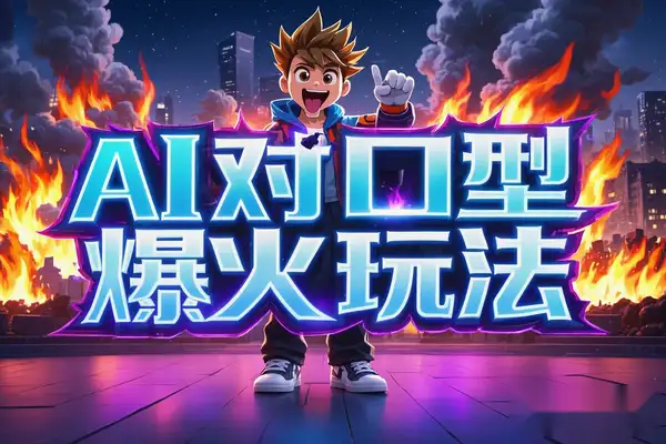 【AI对口型爆火玩法】一条视频100万播放，日入2张矩阵放大收益！