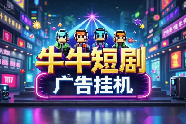 牛牛短剧全自动广告掘金挂机项目：单机日收益5+，永久脚本+教程！