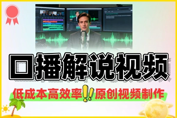 口播解说制作原创视频