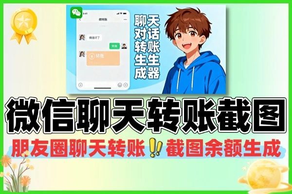 朋友圈聊天转账截图余额一键生成