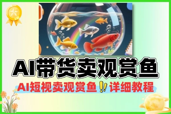 AI短视频带货卖观赏鱼详细教程