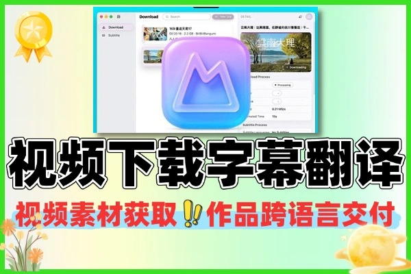 1000视频平台下载一键字幕编辑AI翻译工具